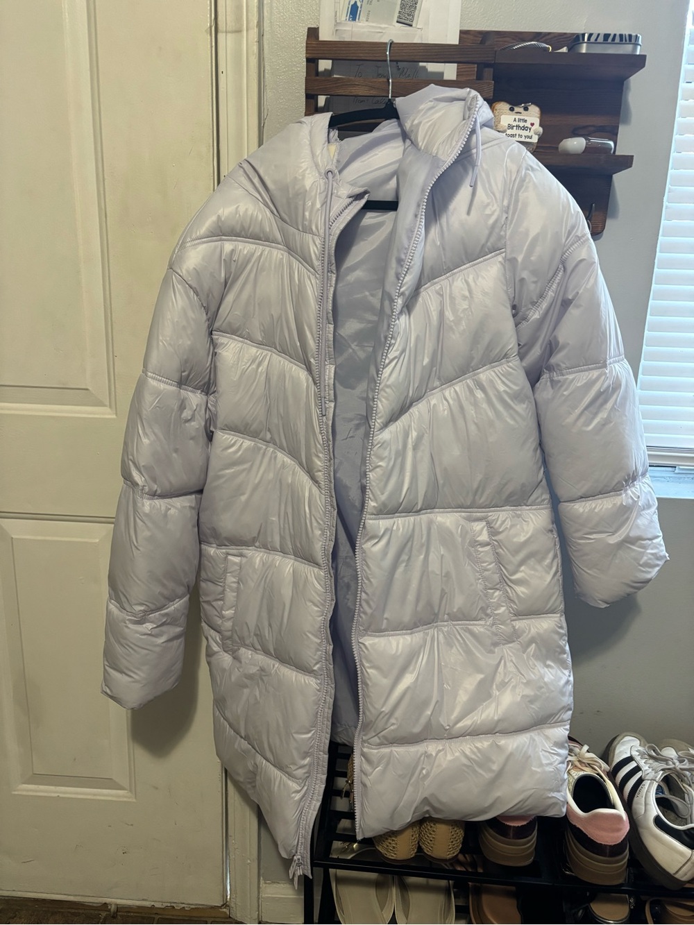 a new day Light Gray Kids Puffer Coat with Hood